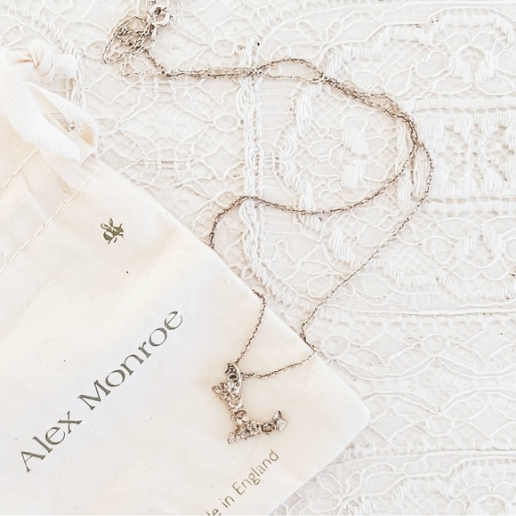 Alex Monroe Necklace Alphabet Initial L Sterling Silver - Picture 1 of 8